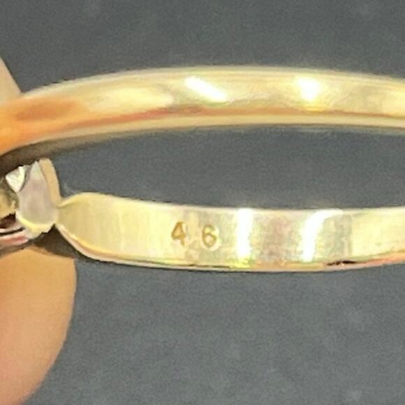 Kay Jewelry Vint Estate Prong Pear 14K Gold Solitaire .30-.40 Diamond Ring Sz 8 - Picture 11 of 16